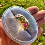 Peridot Confetti Ring