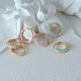 Pastel Huggie Earrings