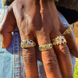 Scattered Sapphire Ring