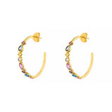 Rainbow Hoop Earrings