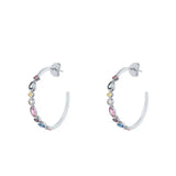 Rainbow Hoop Earrings