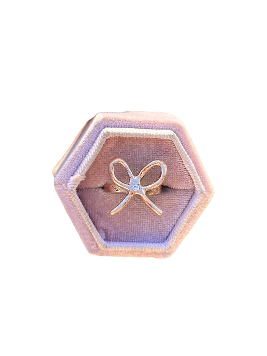 Rose Gold Diamond Bow Ring