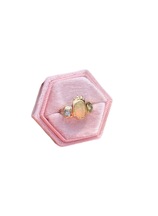 Iridescent Opal Ring