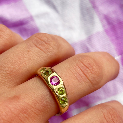 Golden Peridot Ring - Made to Order
