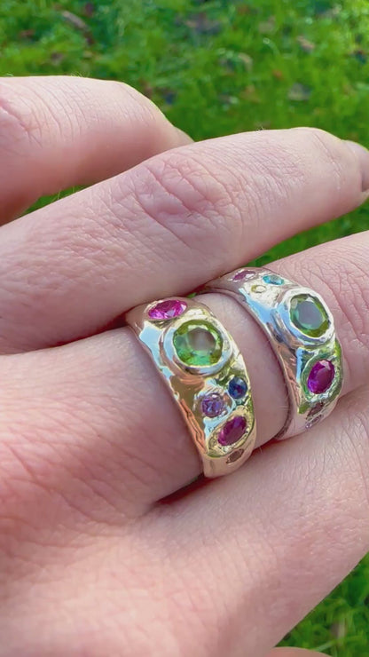 Peridot Confetti Ring