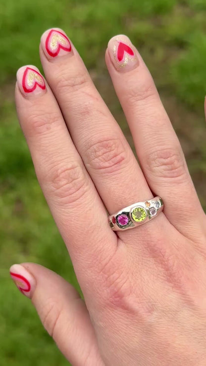 Peridot Confetti Ring