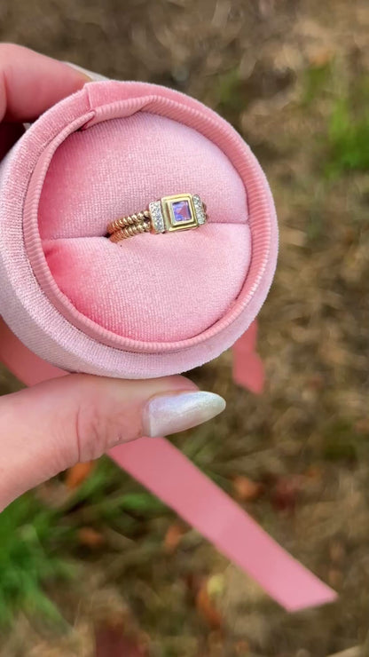 Vintage Amethyst Rope Ring
