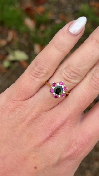 Vintage Tourmaline Flower