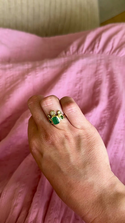 Tiara Emerald Ring