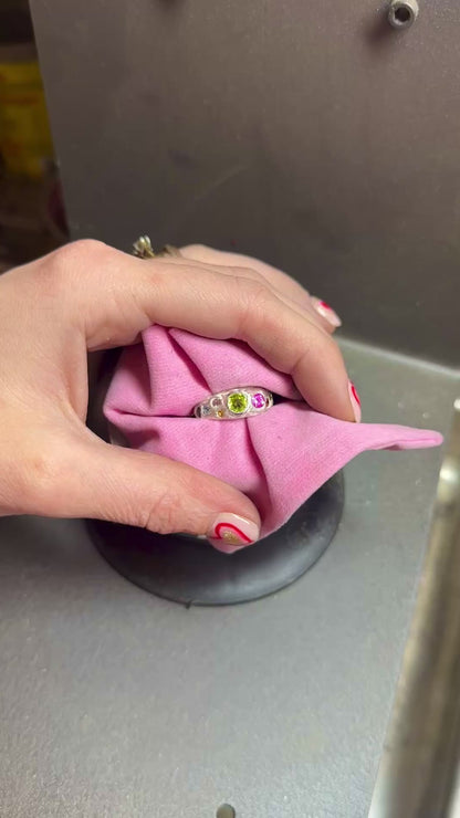 Peridot Confetti Ring