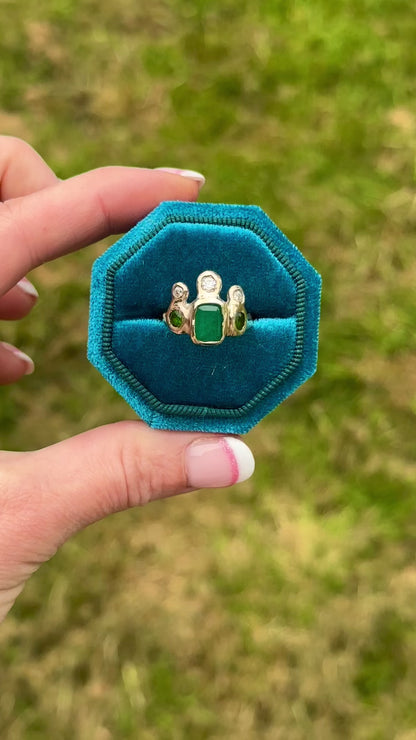 Tiara Emerald Ring