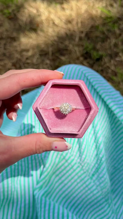 Vintage Diamond Cluster Flower ring