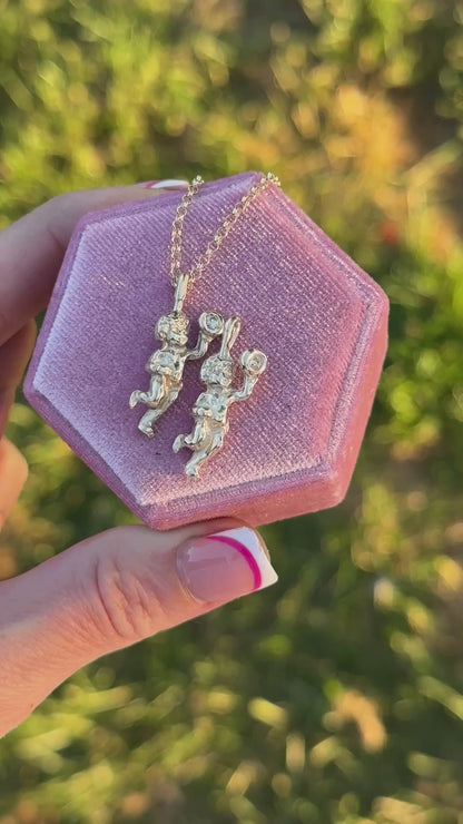 Diamond Putto pendant