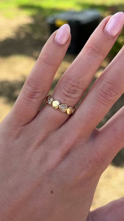 Vintage Diamond Heart Ring